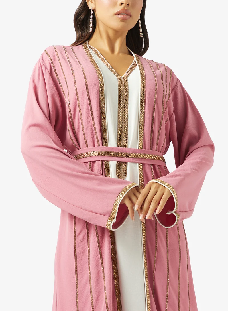 ARABIAN CLOSET LADIES ABAYA 2 PIECE WITH BELT